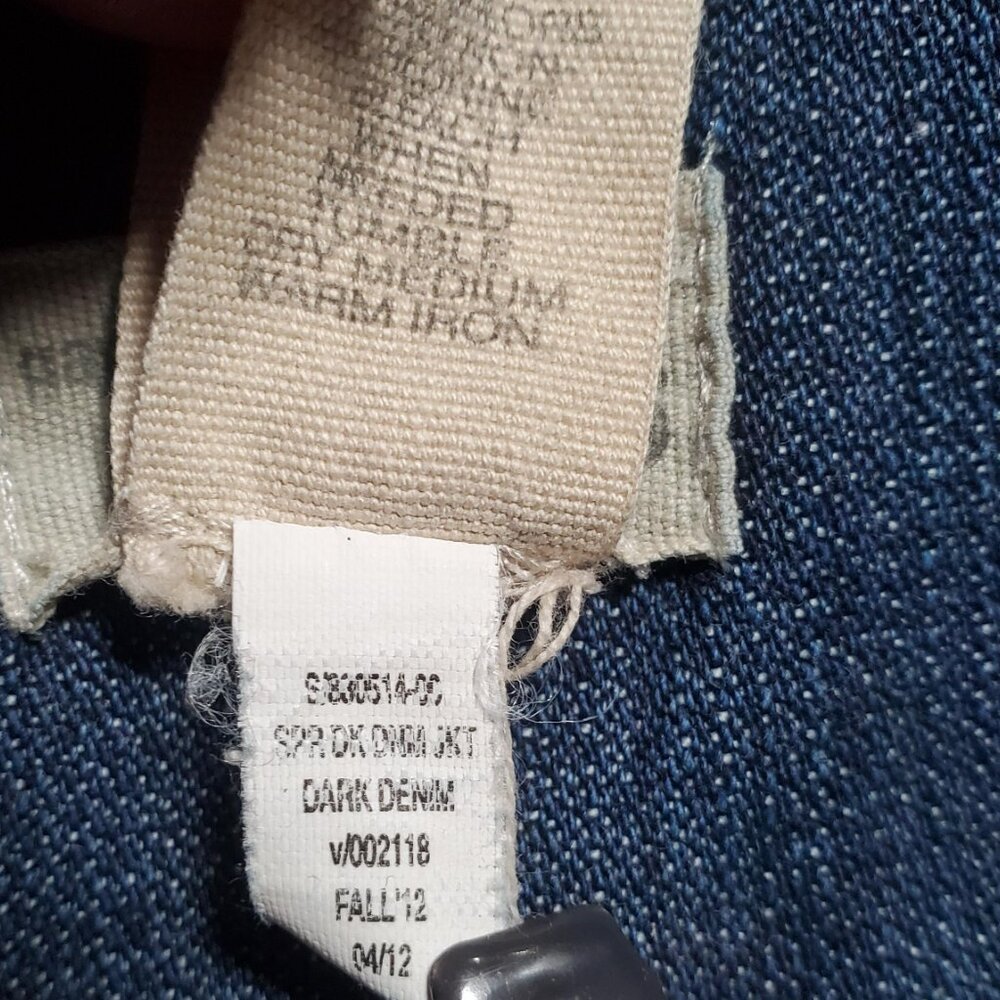 Gap Jeans Dark Denim Trucker Jacket From Fall 2012 Sz XS - Picture 11 of 16